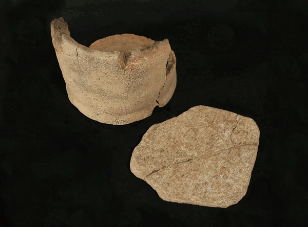 pieces of ancient pottery